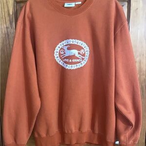 Obey Rust Sweatshirt with Graphic Design